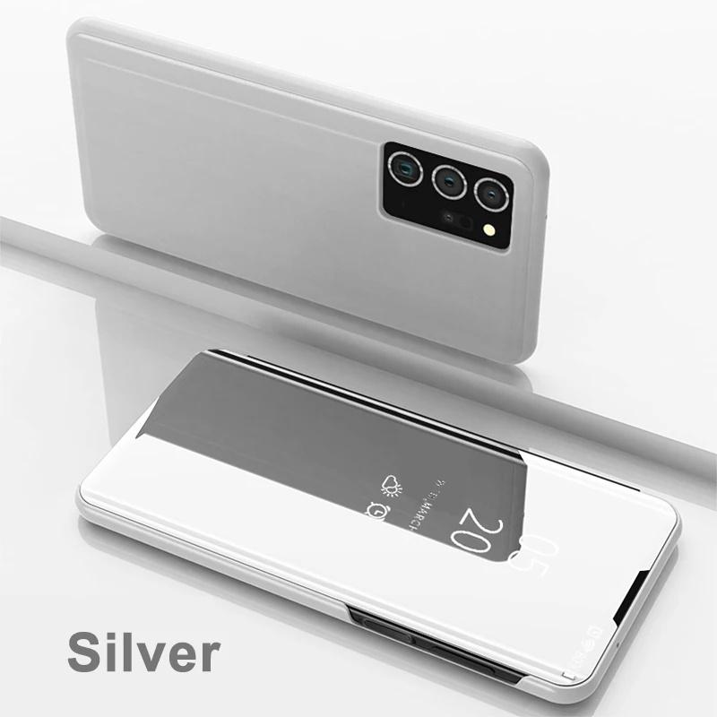

Зеркальные чехлы-книжки для Samsung Galaxy S25 EDGE S24 S23 S22 S21 S20 Ultra Plus Чехол для Samsung S24 S23 S21 FE Note 20 Ultra Обложка Galaxy S25 Ultra серебряный