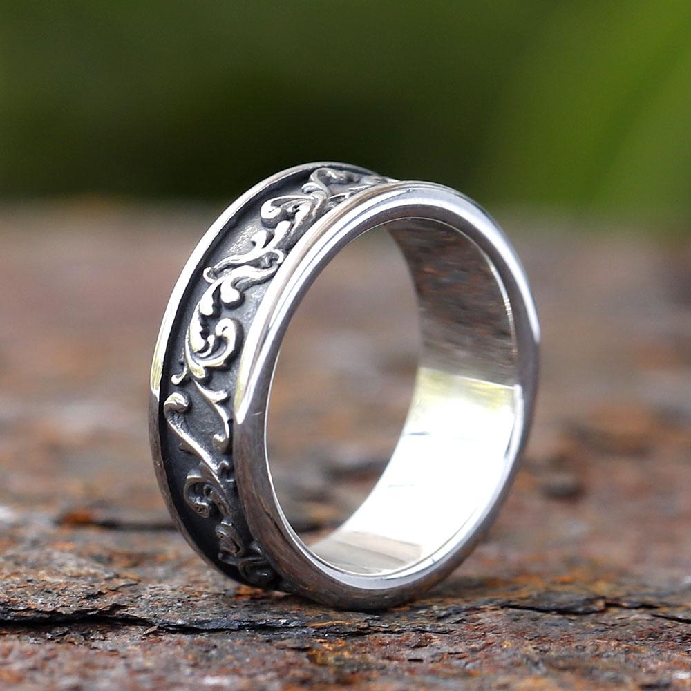 2025 New Arrival Stainless Steel Viking Spindrift Pattern Round Ring Viking Biker Vintage for gift Jewelry free shipping