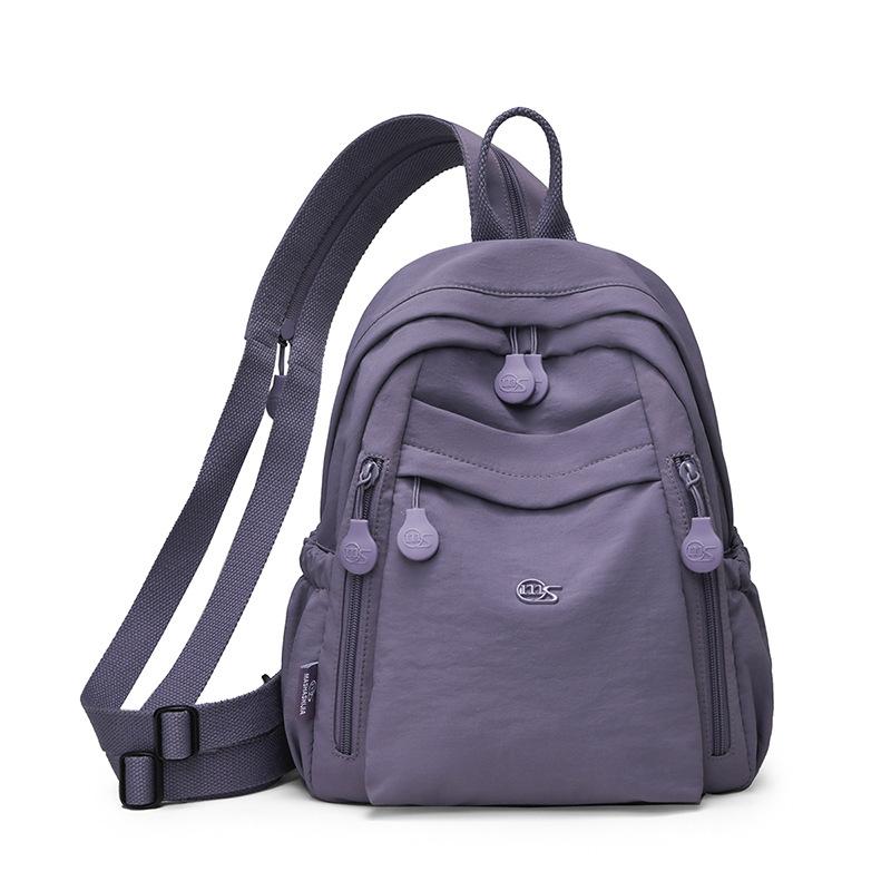 Women's Small Nylon Backpack Lightweight Waterproof Daypack with Front Pocket for Travel Daily Use