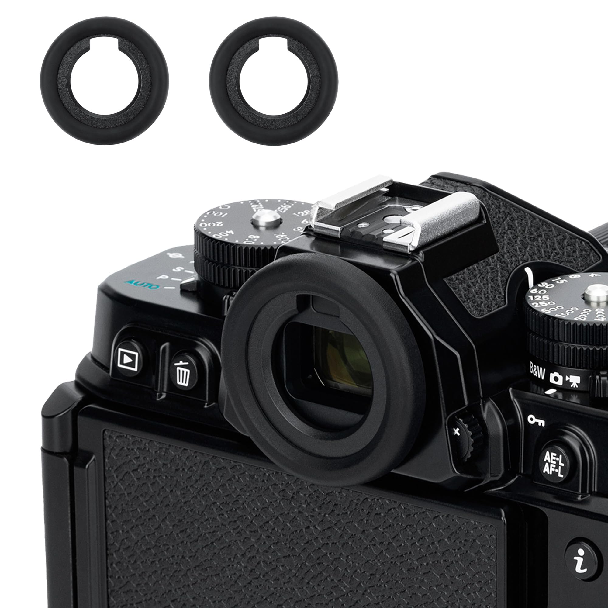 Oculaires JJC Compatibles avec les Oculaires Nikon pour Nikon et Z f (Paquet de 2) - DK-33 Z9, Z8, Appareils photo. Confortable, léger, noir.