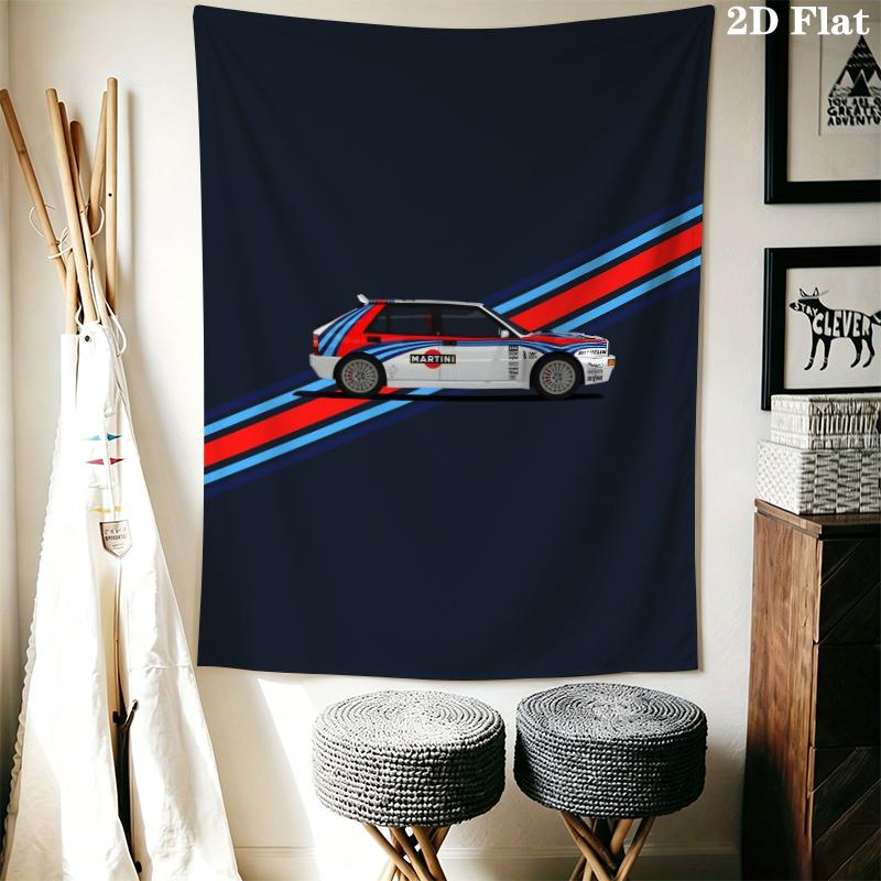 Lancia Martini Wall Tapestry Aesthetic Wall Hanging Printed Fabric Blanket Decorative Tapestries for Bedroom Living Room Home Decor