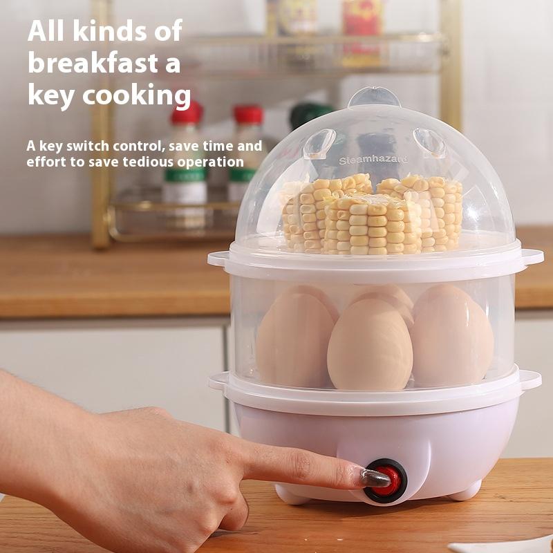 Multi-function Electric Egg Cooker Single Double Layer Egg Cooker Mini Steamer Poaching Kitchen Cooking Machine