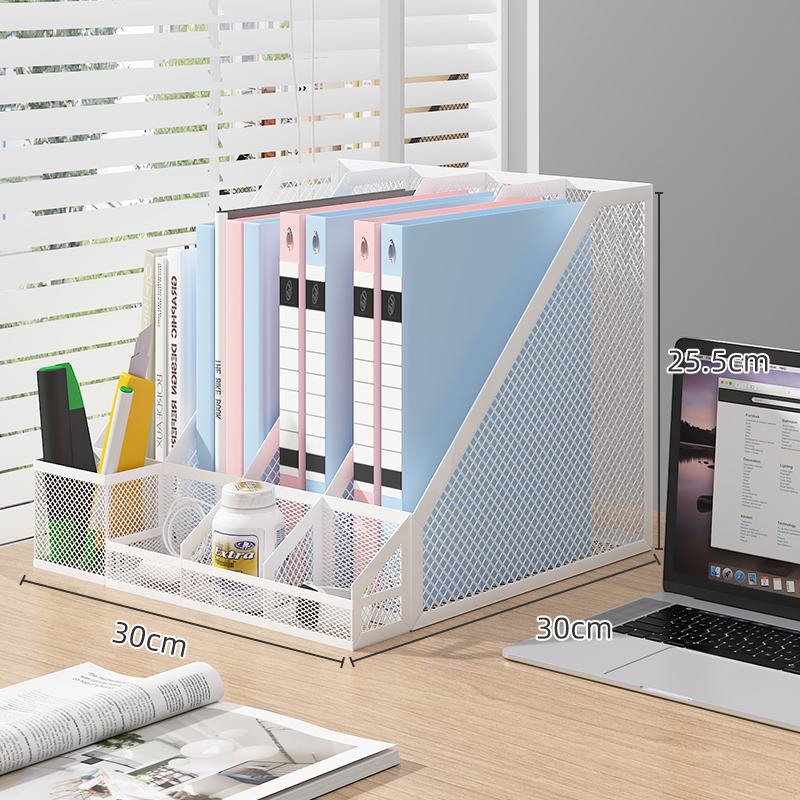 Metal Office Desk File and Bookshelf Organizer