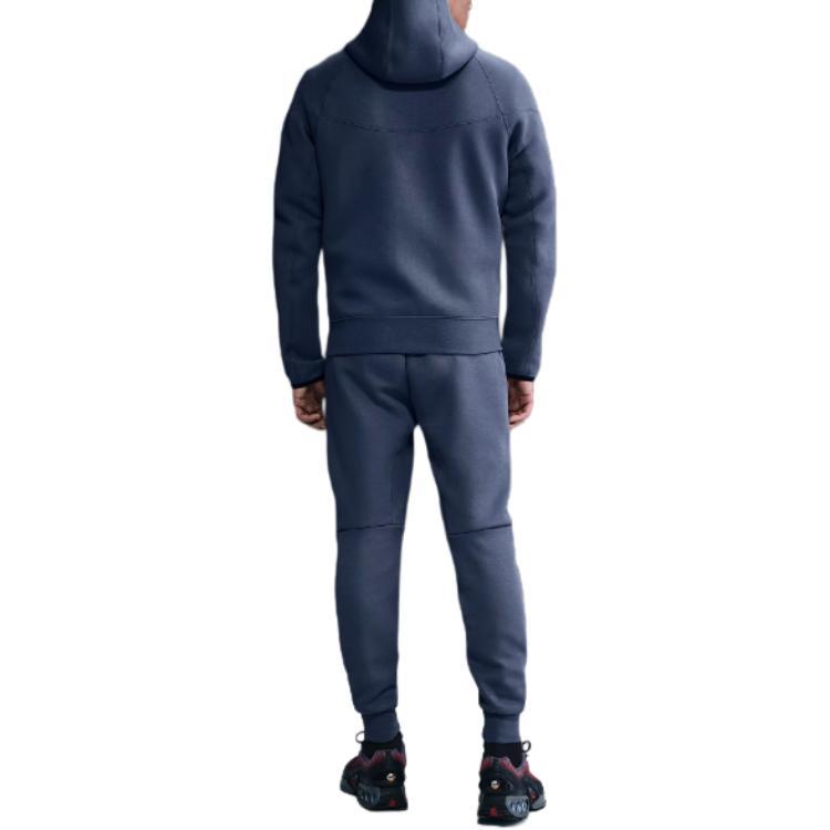 Nike Logo Zip-Up Hooded Long Sleeve Jacket Men Jackets Diffuse-Blue HJ6432-491