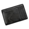 Genuine Leather Ultra-Thin Card Holder Wallet for Men & Women with Photo Slot and Dollar Clip