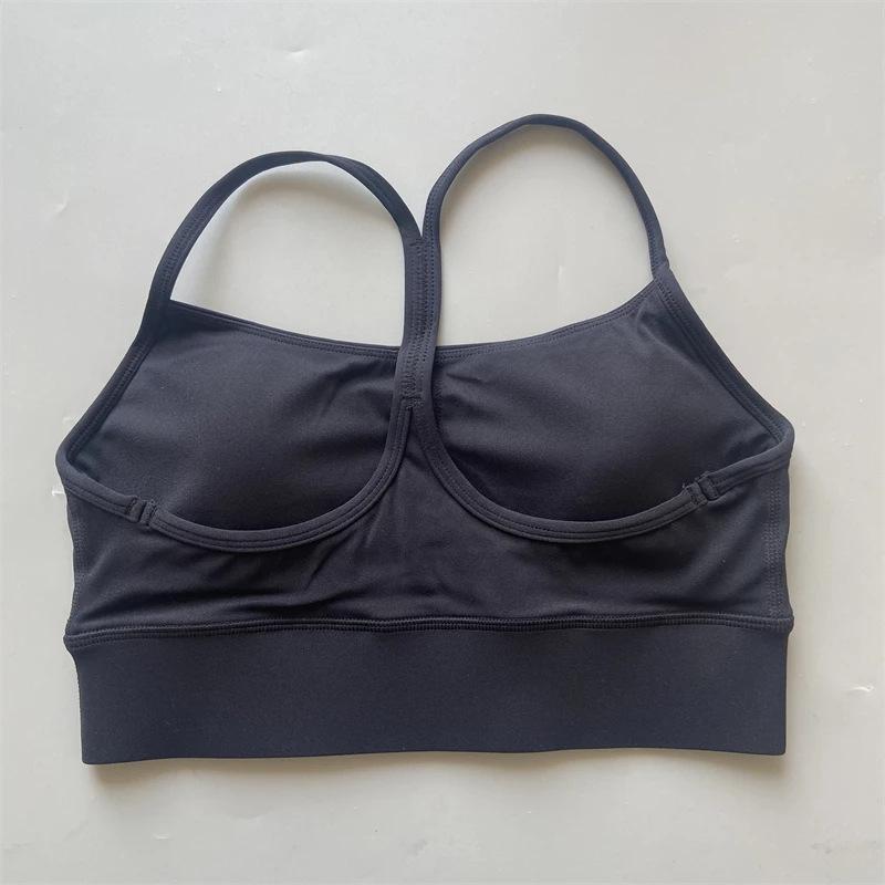 

Женский спортивный бюстгальтер Y-образной спинкой однотонный - Мягкий, эластичный, майка с узкими бретелями Double Extra Large