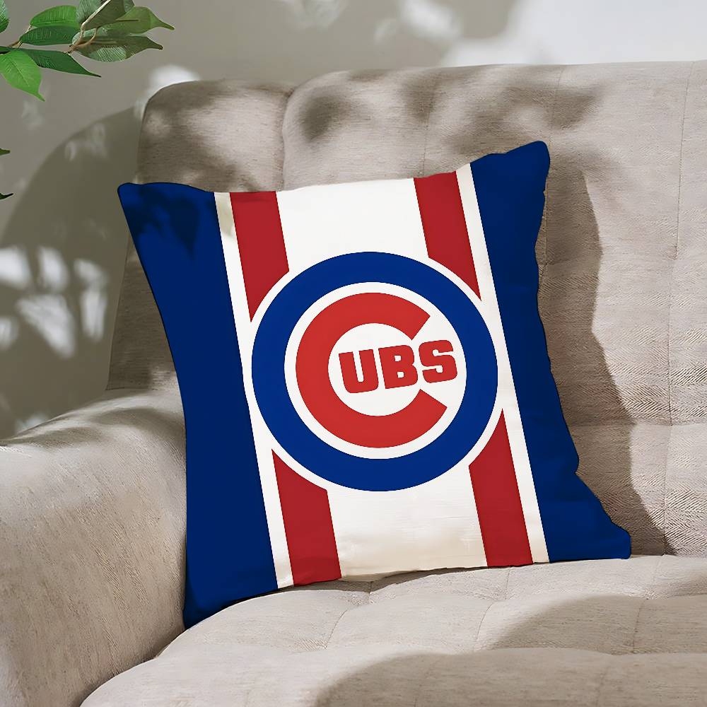 C-Chicago I-Cubs B-Baseball Pillow Case Throw Pillow Cover Nordic Vintage Style Cushion Covers Home Living Room Sofa Couch Seat