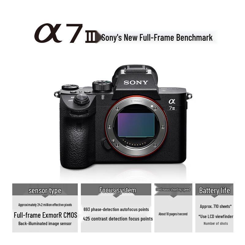 Sony Alpha a7 III Full-Frame Mirrorless Vlog Camera (CN version)