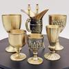 Baijiu Cup Antique One or Two Wine Glasses Bronze Wine Glasses Decorative Goblet Spirits Cup Running Rivers and Lakes