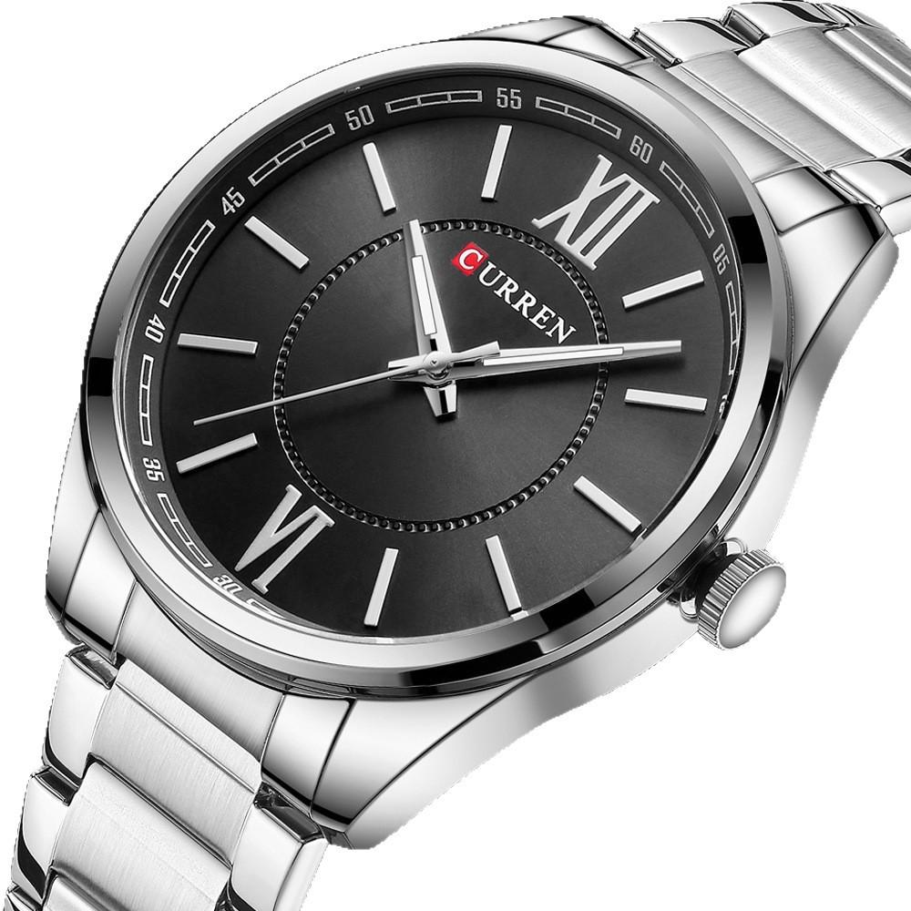 CURREN 8423 Men's Waterproof Quartz Watch with Slim Steel Band