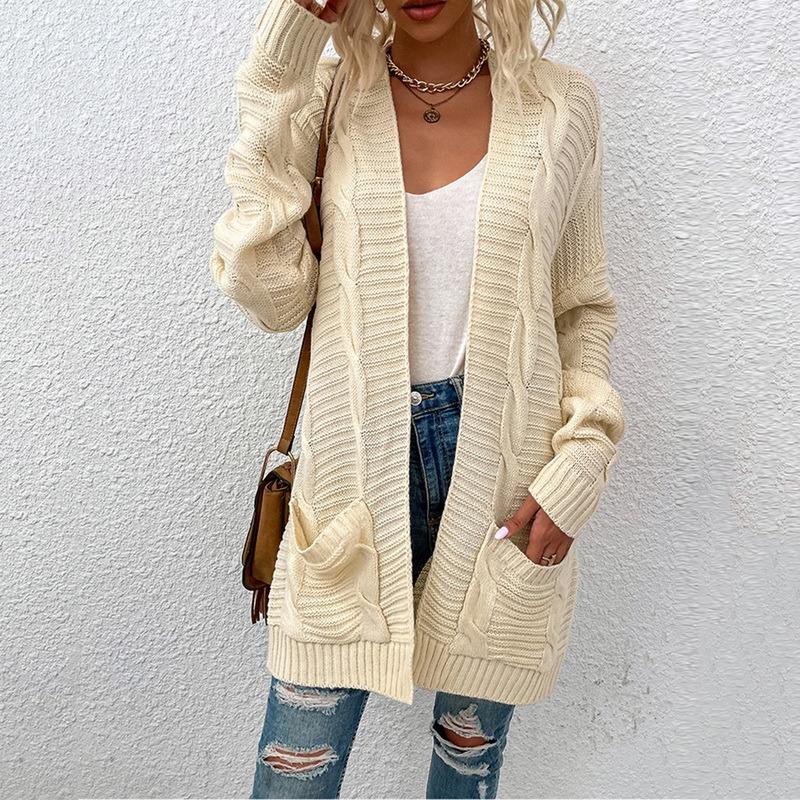 cream sweater coat