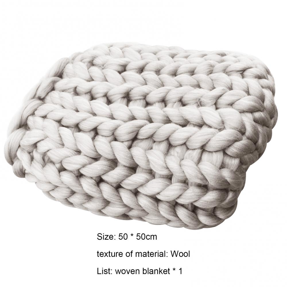 Blanket Thick Fashion 6cm Hand Wool Knitted Yarn Merino Wool Bulky Knitting Throw Blankets Knit Blanket