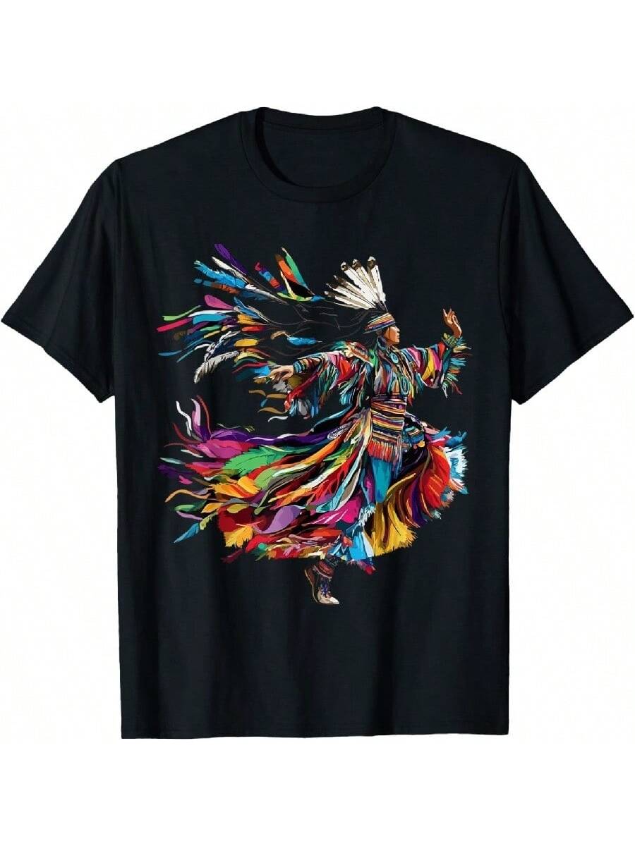 

Футболка Танцор Пау-вау Коренные американцы Индейцы Племенные XXXXXL чёрный