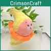 Cartoon Kirby Plush Doll With Hat Wearing Design For Teen And Backpack Decor