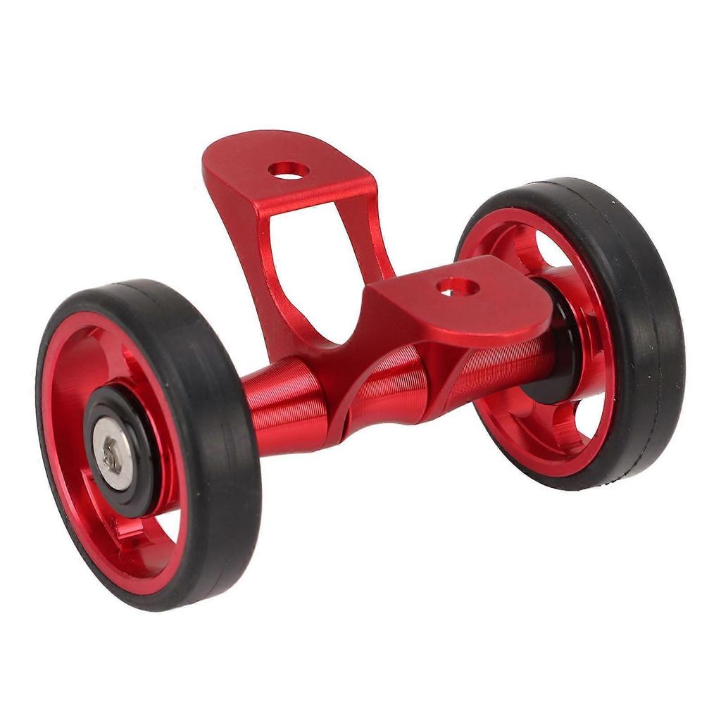 Bicycle Mudguard Easywheel Mudguard Rollers Wheels Double Wheel for for Brompton Folding Bike for DahonRed