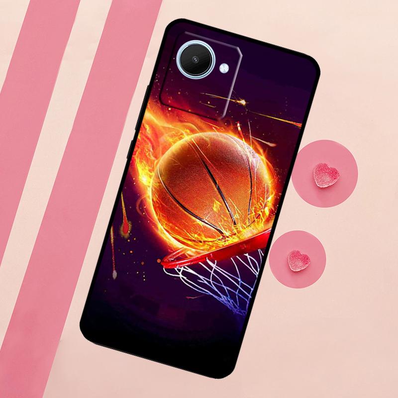 Basketball On Fire For Realme 15 10 11 12 13 14 Pro Plus C65 C67 C75 C63 C61 C55 C51 C53 C35 GT6 GT7 Pro Case