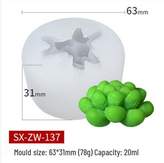 Mi Song Succulent Candle & Soap Silicone Mold for DIY Aromatherapy & Epoxy Crafts