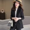 Women's Coffee Color Korean Style Versatile Fashion Suit Jacket for Spring and Autumn