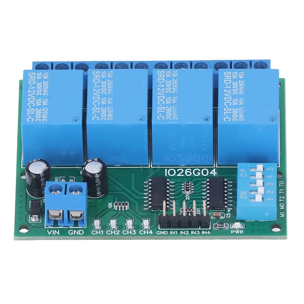 Relay Module 4 Channel Control Board Switch Controller DC 12V Accessory for Electronics