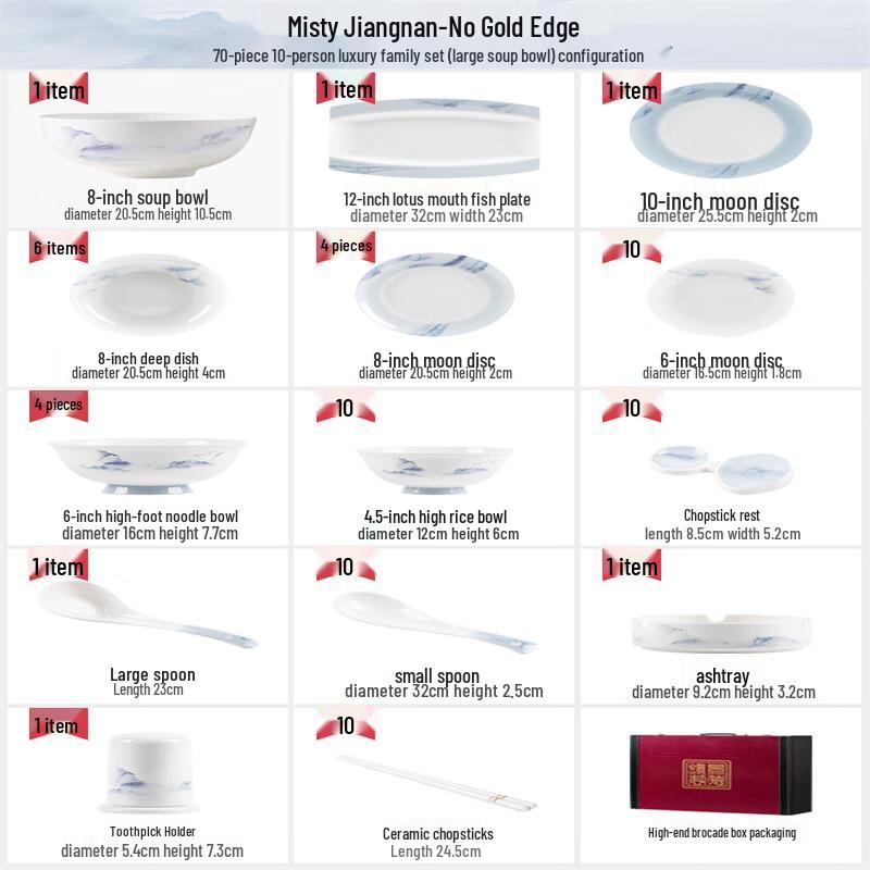 

Tao Zhi High-End Ceramic Dinnerware Set