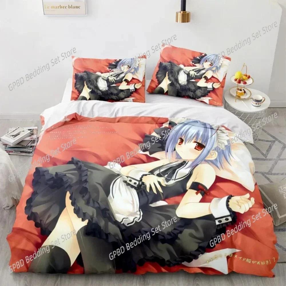 Anime Kotori Itsuka Cosplay Beding Set 3D Printed Suitable for Bedrom Soft Duvet Cover Set With Pilowcases Children Kids Home Textile