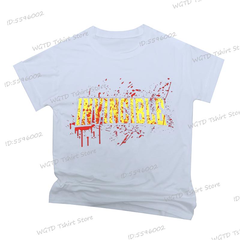 Tištěná trička Invincible s cákanci krve pro muže ženy merch Harajuku streetwear tričko pro dospělé anime pro muže ženy tričko