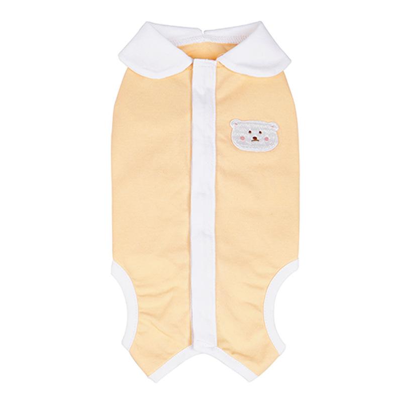 

Summer pet anti-cold belly protection clothes Thin breathable four-legged puppy dog clothes Medium and small dog magic fighting clothing S