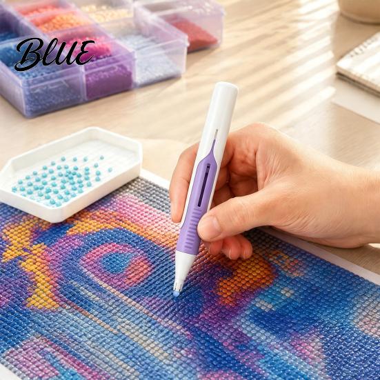 Handmade Craft Supplies Ergonomic Gift Faux Diamond Dispenser Pen Automatic Bead Art Wax-Free for Artists