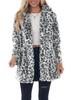 2024 Fall/Winter Leopard Print Women's Faux Fur Coat with Pockets - Plush, Loose Fit, Fashionable and Cozy