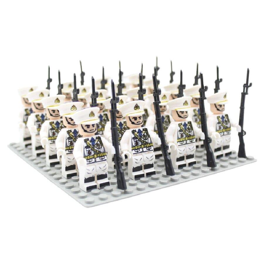 24 Stück Militärserie - Soldatenfiguren für Die Drei Militärischen Einheiten Bausteine Spielzeug