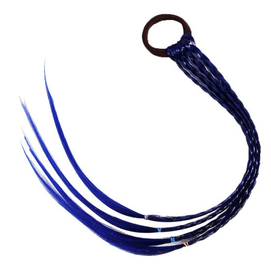 

Детские Девочки Длинная Плетеная Коса Парик Кольцо для Волос Веревка Эластичная Резинка для Хвоста Головной Убор темно-синий