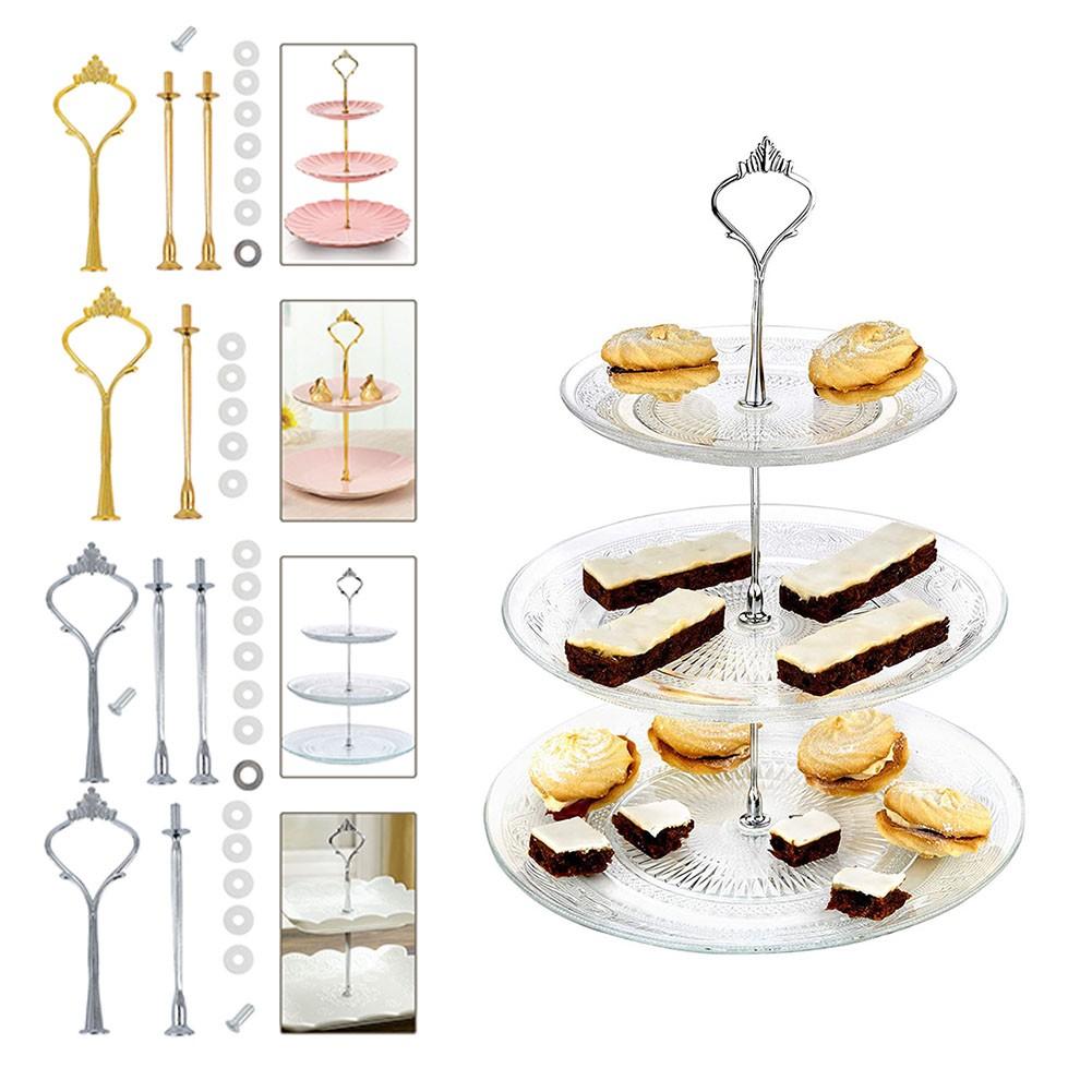 UK Wedding Party Plate Tableware-Embossed Tray 2/3 Tier Cake Stand Afternoon Tea