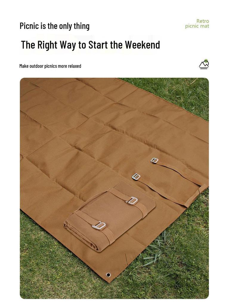 Portable Waterproof Camping Mat: Thick, Foldable, Wear-resistant Oxford Cloth for Outdoor Use
