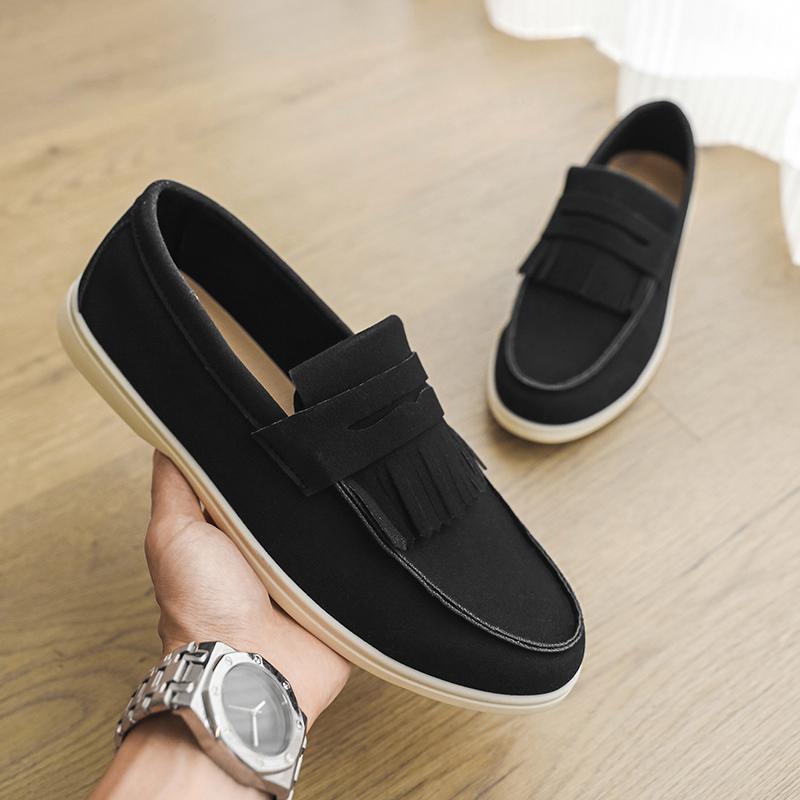 2025 New Model Men's One-Piece Slip-On Loafers, Lightweight Daily Casual Shoes