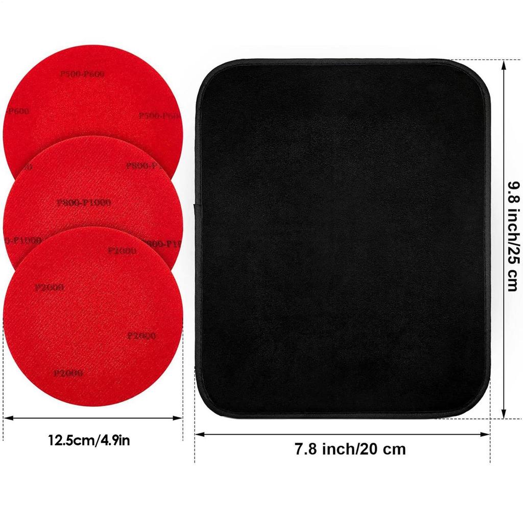 6pcs Bowling Ball Polishing sanding pad with 1pcs cleaning cloth Sanding Accessories Efficient cleaning Bowling Supplies