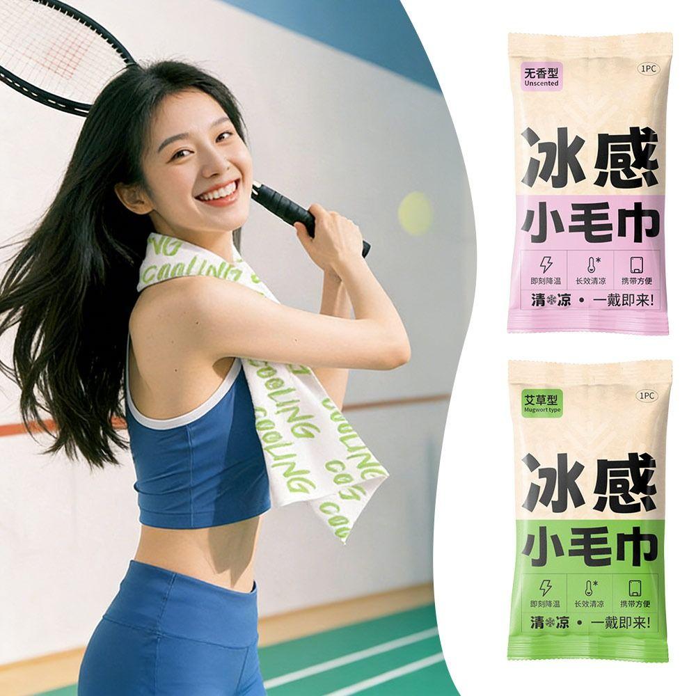 10Pcs Non Woven Fabric Cooling Towel Breathable Quick Drying Ice Wipes Sunstroke Prevention Disposable Sweat Wipes