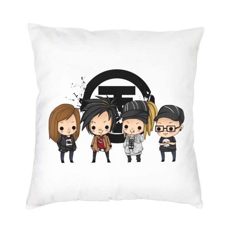Soft Tokio Hotels Logo Music Rock Band Throw Pillow Case Decoration Custom Square Cushion Cover 40X40Cm Pillowcover Living Room