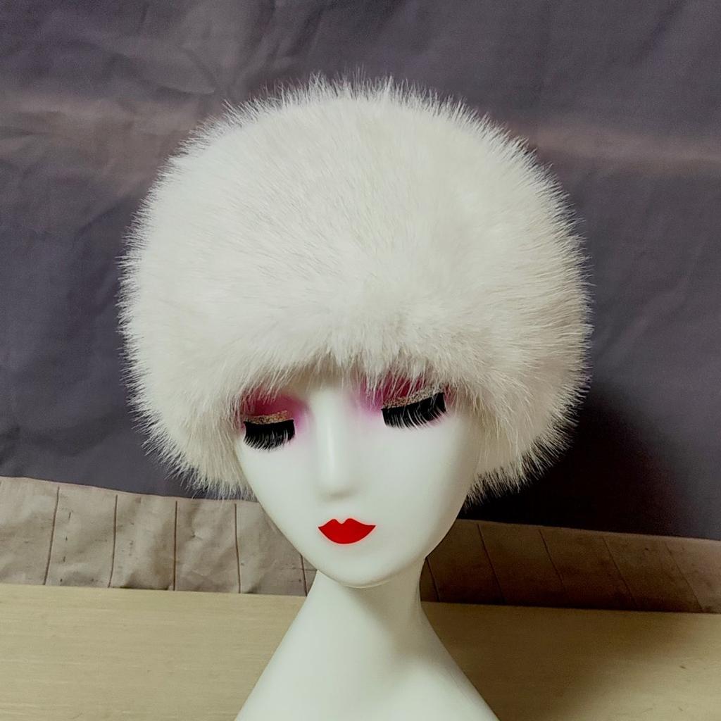 Fall and Winter Fur-like Fur Hat Empty Top Hair Accessory Ring Thickenedheattechpopular Photo Hat