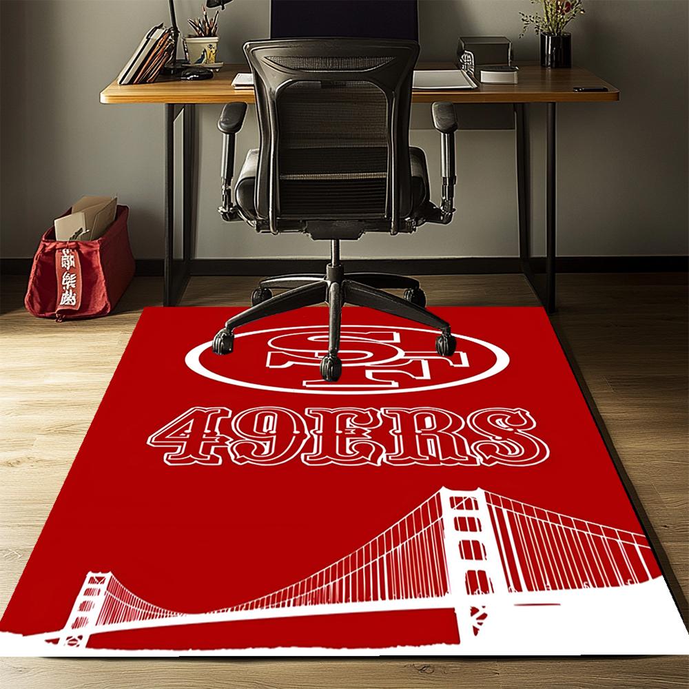 San Francisco 49ers Printed Carpet, Rug for Office Chair Living Room Bedroom Kitchen Room Decor Gifts.