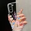 Barevný skutečný sušený květ Průhledný kryt na telefon Pro Samsung Galaxy A56 A17 A26 A36 A37 A06 A07 Průhledný měkký TPU kryt Odolný proti nárazům