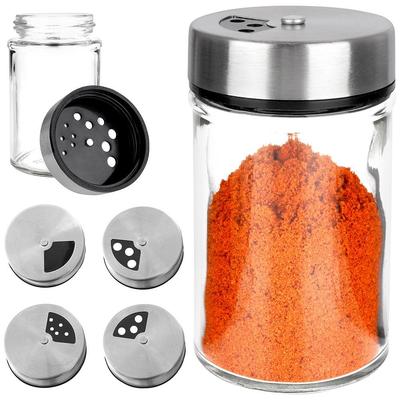 Récipient à épices avec tamis pour saupoudrer dosage en verre 100ml ORION 155107