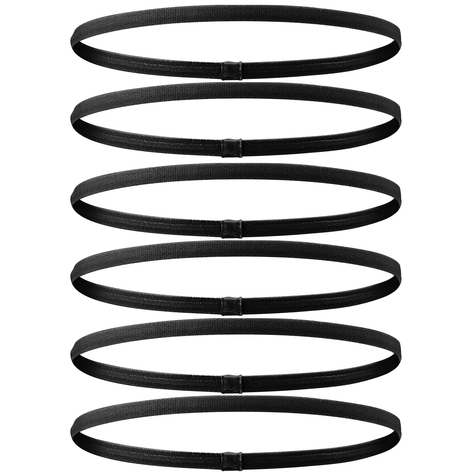 

COMFORTIS Набор повязок на голову для мужчин и женщин, 6 штук, идеально подходит для занятий спортом, футболом, блокирует пот (Черный, набор из 6 предметов)