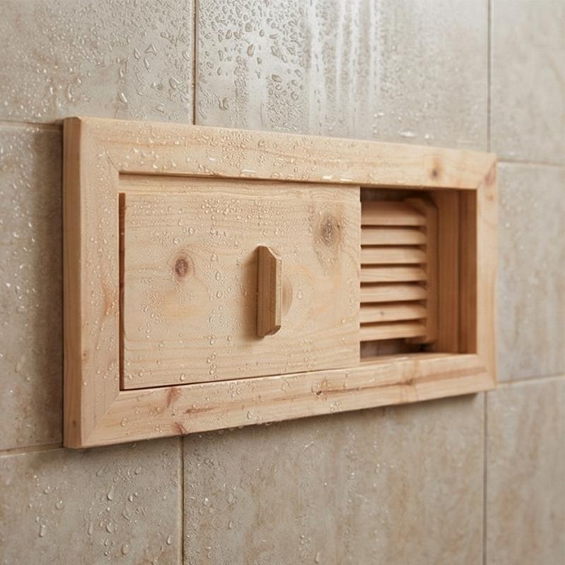 Griglia per Aerazione Sauna in Legno Finestra a Persiana per Stanza Sauna Pannello di Ventilazione Griglie di Fornitura Attrezzatura