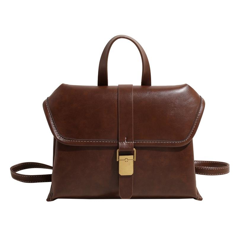 

Hot-selling retro style simple niche design portable messenger bag women s commuting fashion multi-back backpack коричневый
