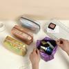 Solid Color Laser Makeup Bag Portable Travel Wash Storage Bag Fashion Large Capacity Toiletry Cosmetic Organizer Bag