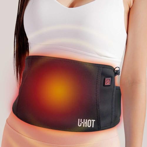 U-HOT [New for Winter 2025 - 3-Way Use] USB Far-Infrared Heating Belt - Electric Waist Belt for Waist Warming, USB Belly Warmer, 3 Temperature Setting