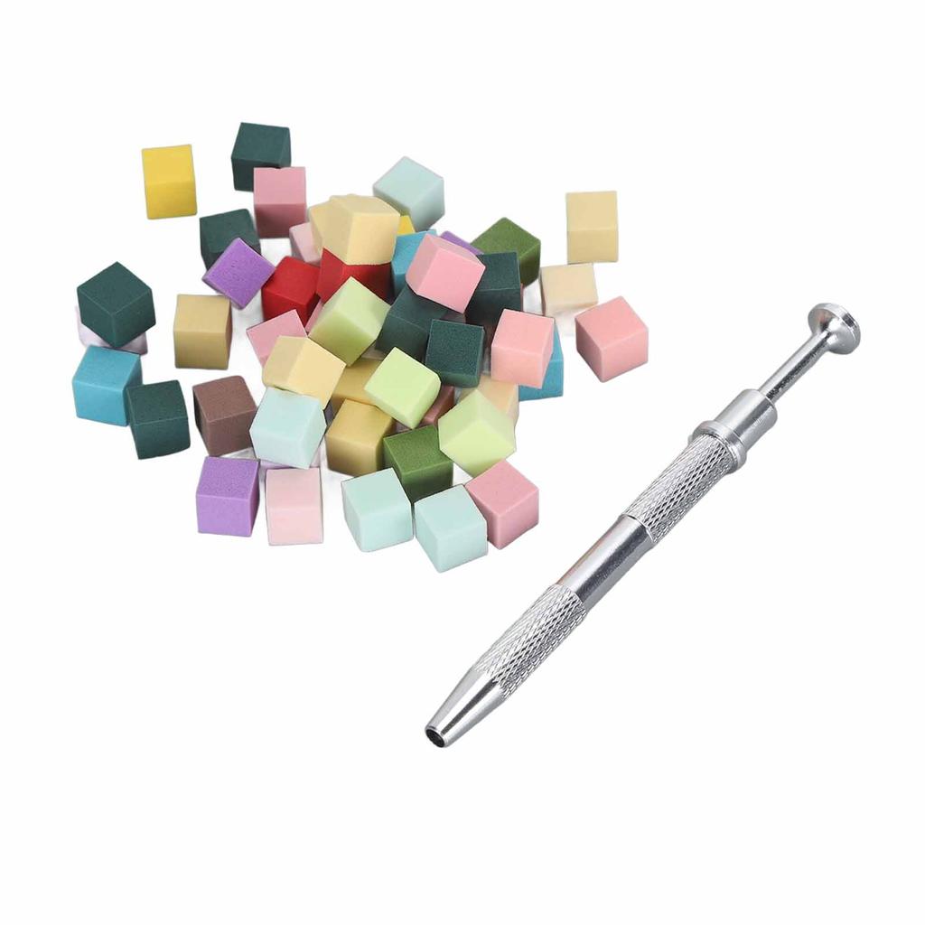 100Pcs Nail Art Soft Sponge Versatile Portable  Nail Block Buffer Polisher File Tofu Cubes with 