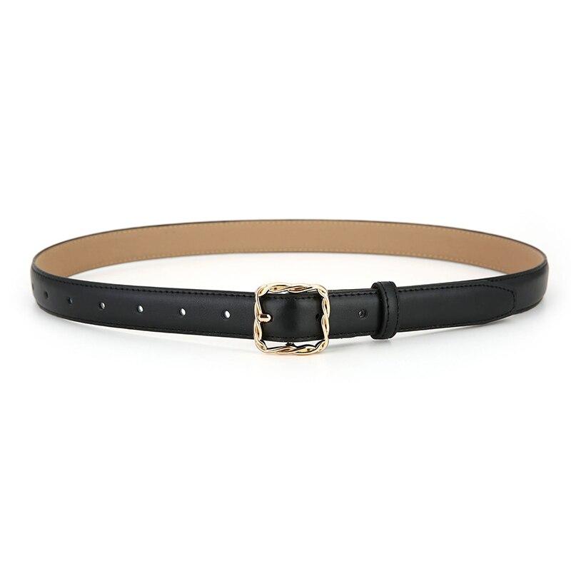 

Женский ремень с металлической пряжкой, женские поясные женские ремни для платья, эластичный тонкий пояс, разноцветный ремень LB2162 95CM чёрный