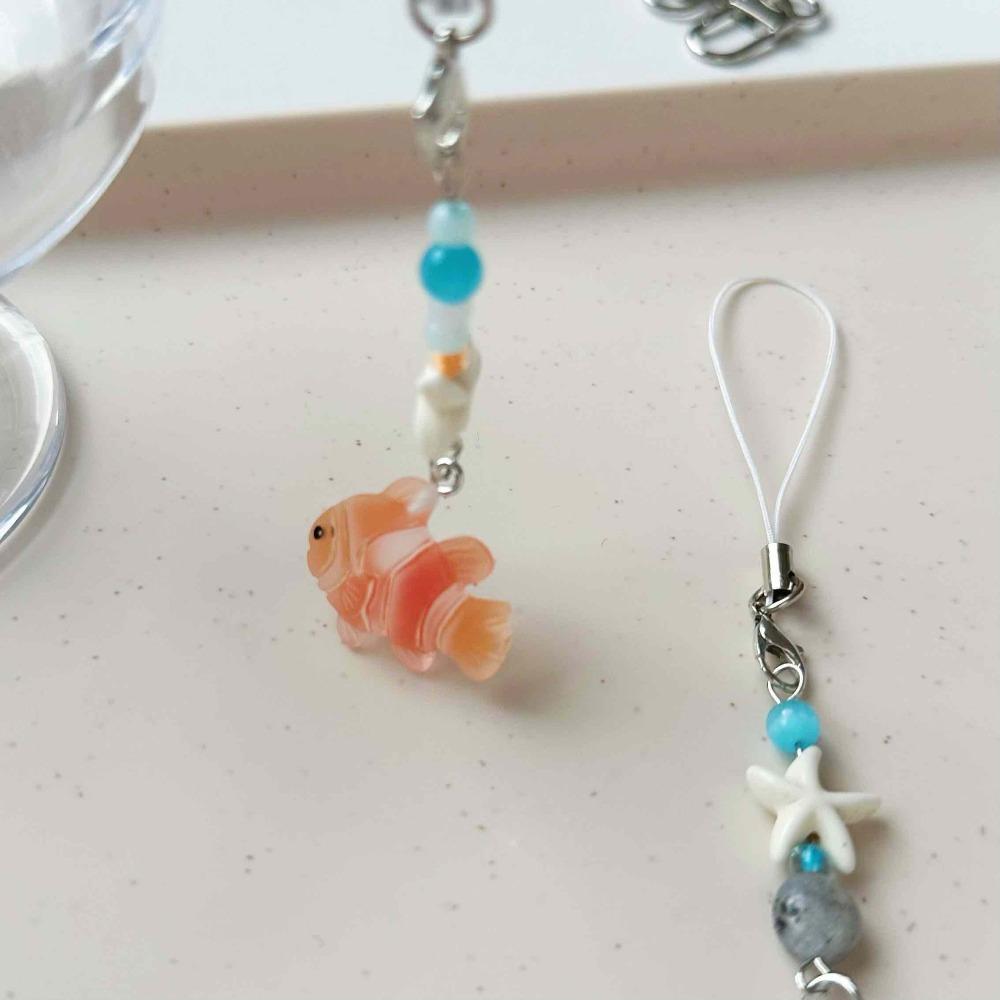 Keychain Fish Phone Chain Little Fish Mobile Phone Chain Phone Hanging Rope  Phone Charms