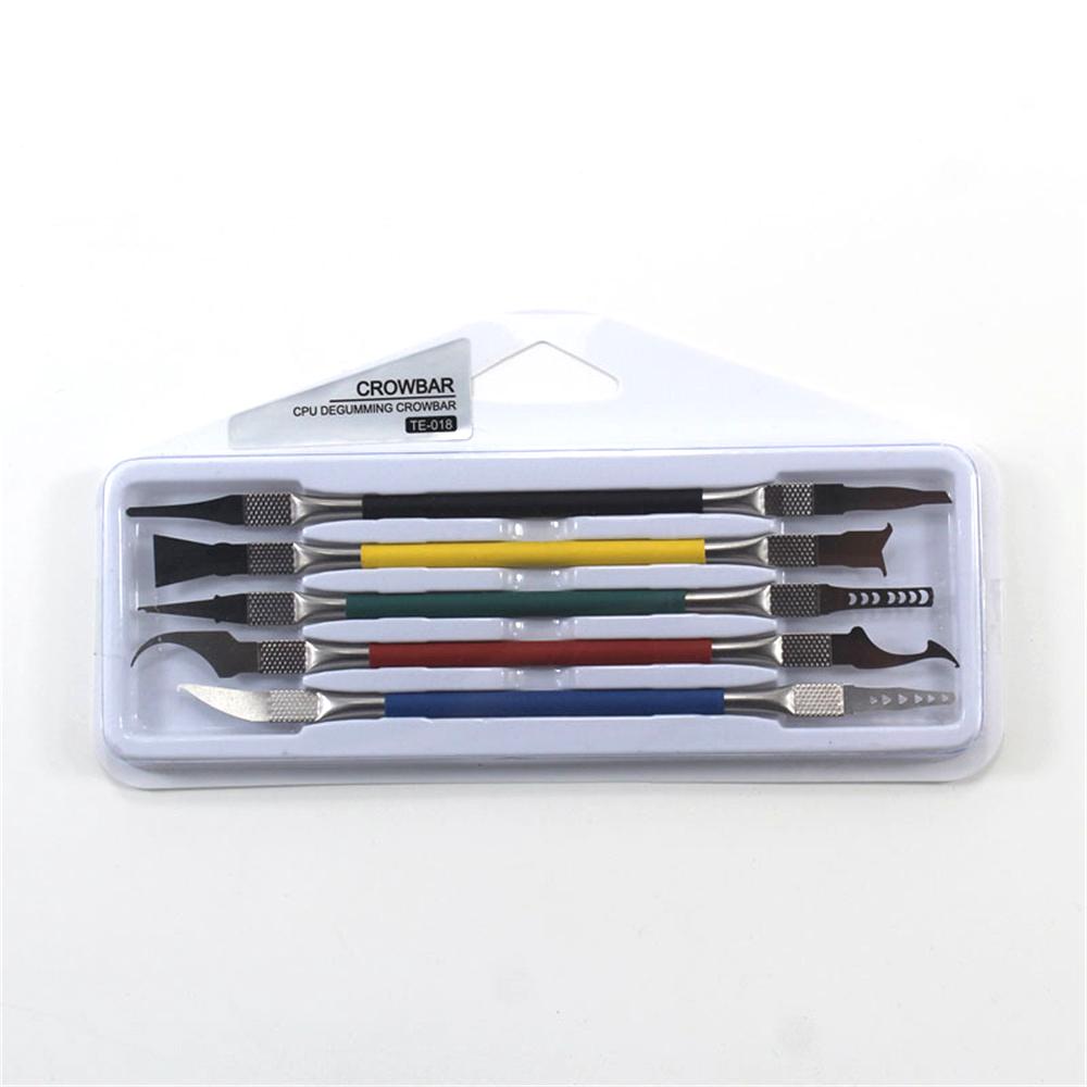 Crowbars Removal Rubber Knife 5 In 1 Disassembly Cell Phone Motherboard Chip Spatula Pry Knife Disassembly Repair Tools